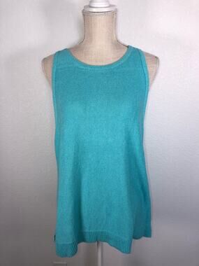 Charter Club Light Pool Blue Knit Sweater Vest - M